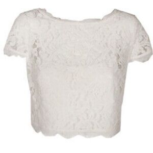 Romantic Lacy Top With Low Cut Back.
